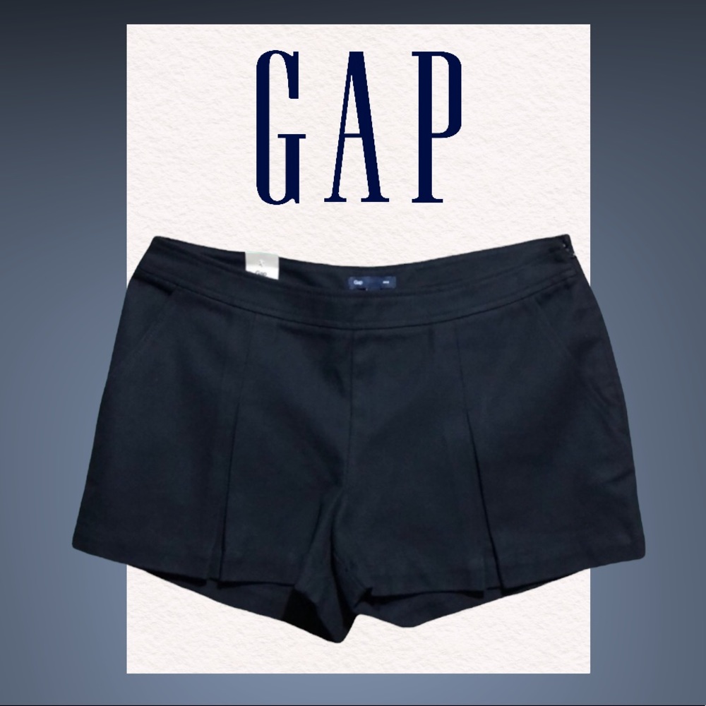 Navy Blue GAP Pleated Mini Shorts